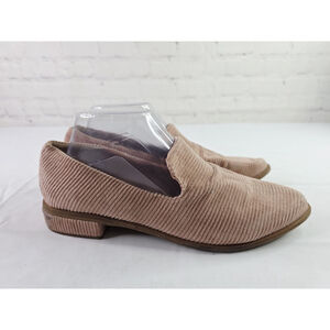 Kelsi Dagger Brooklyn Arbor Corduroy Loafers Dusty Rose Women's Size 9